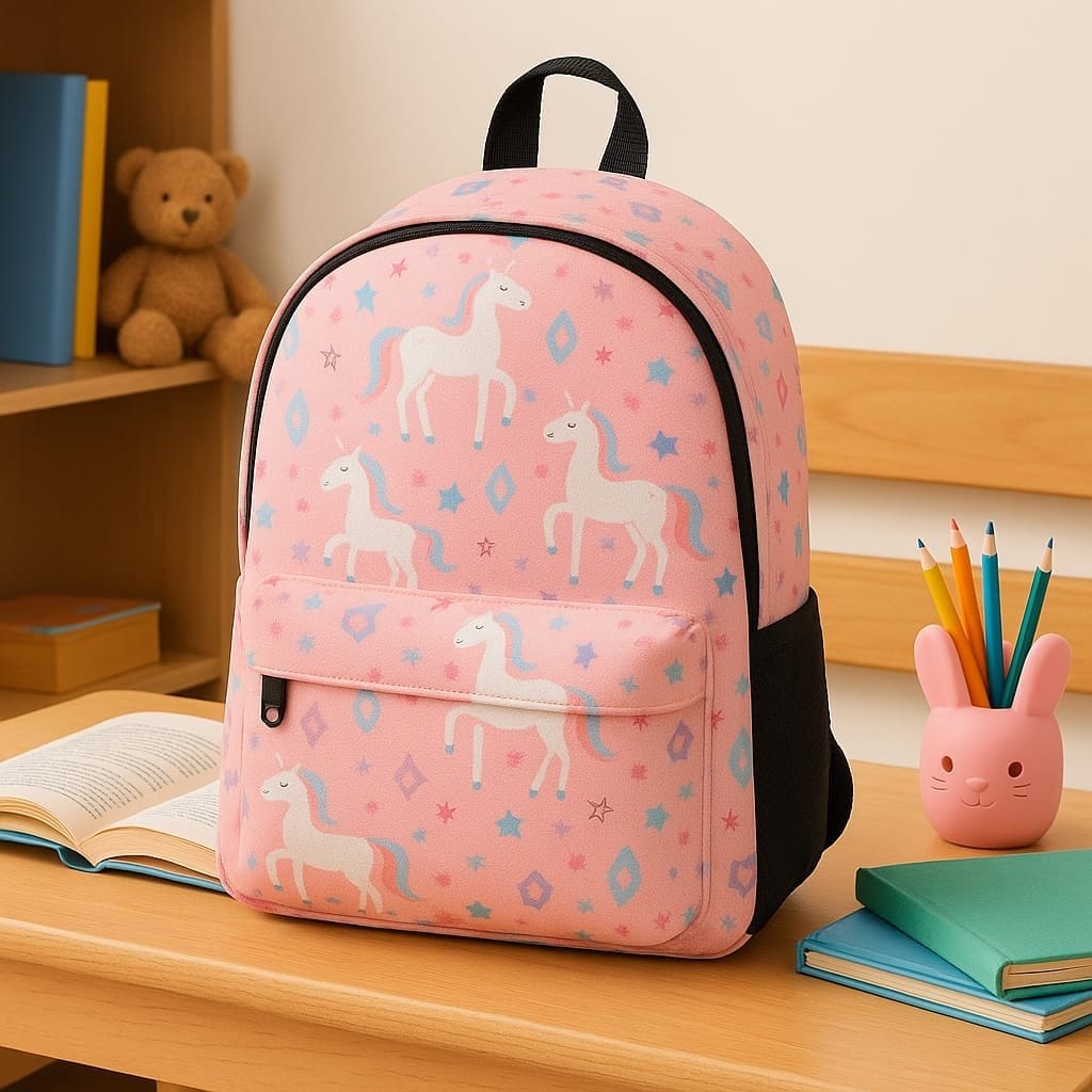 Pink Printed & Trendy Backpack