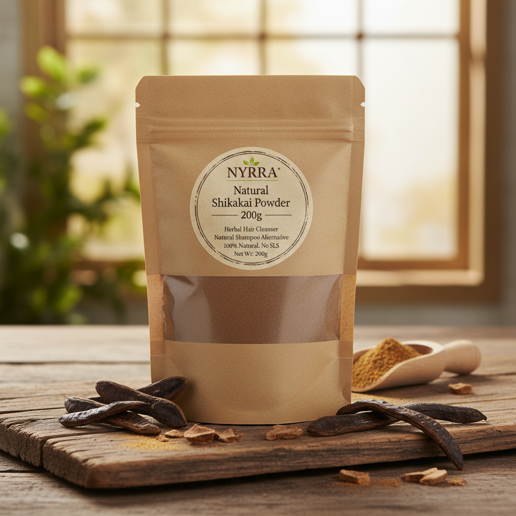 NYRRA Natural Shikakai Powder 200g - Herbal Hair Cleanser